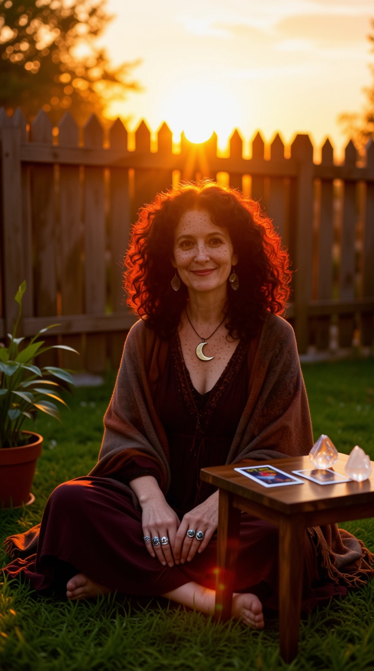 Susan in her mystical reading space